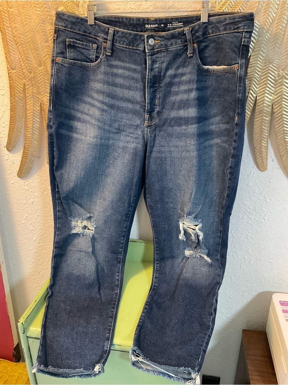 Old Navy High Rise OG Straight Jeans Button Fly